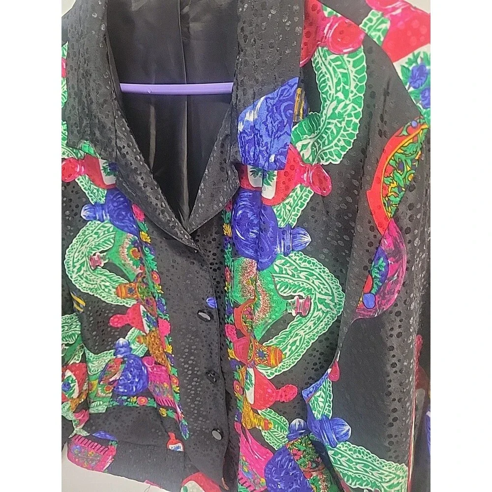 Vtg‎ 80's 90's Loud Neon jacket Tan Jay Nygard Windbreaker Shoulder Pads XL